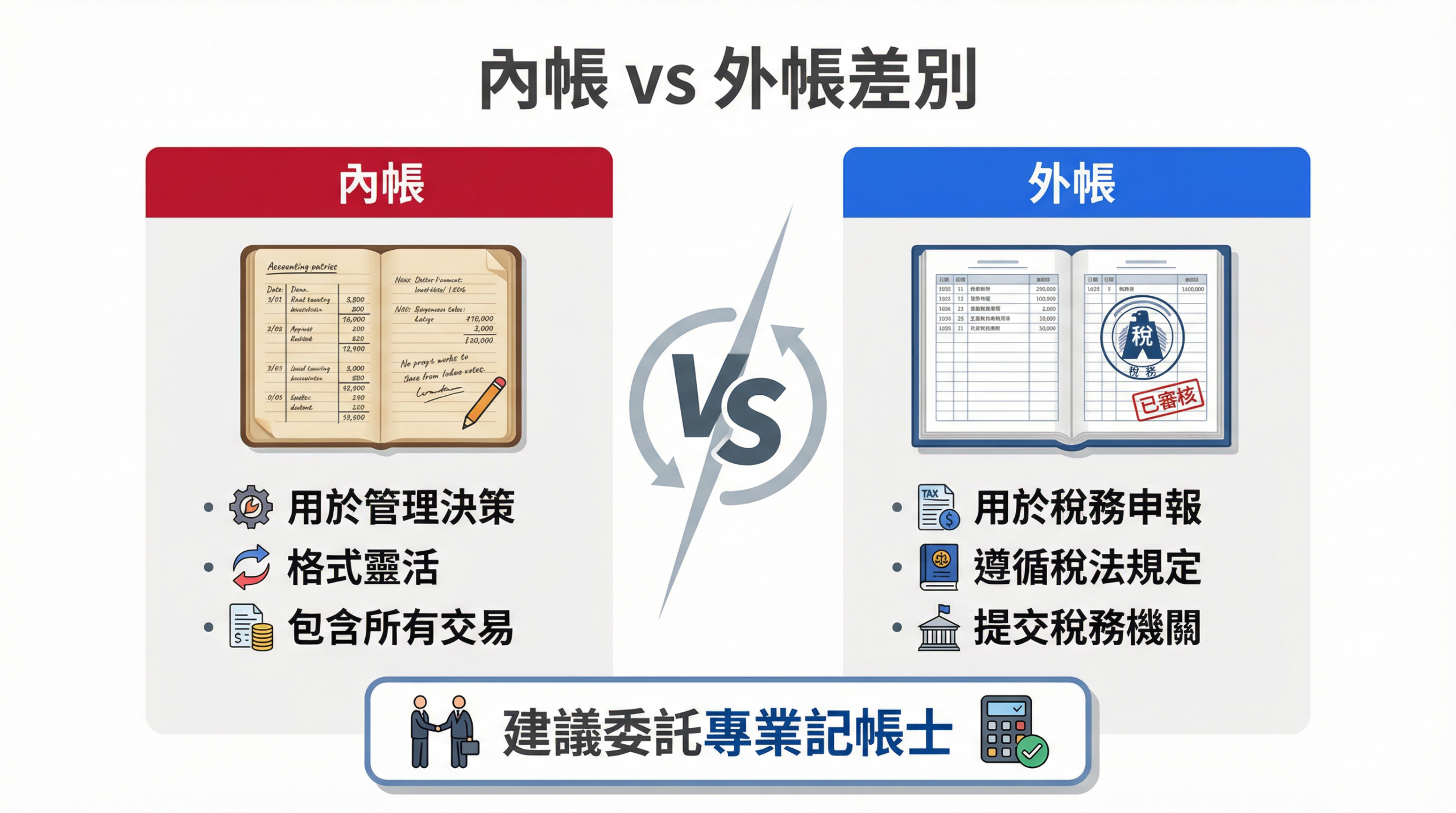 會計師與記帳士差異比較